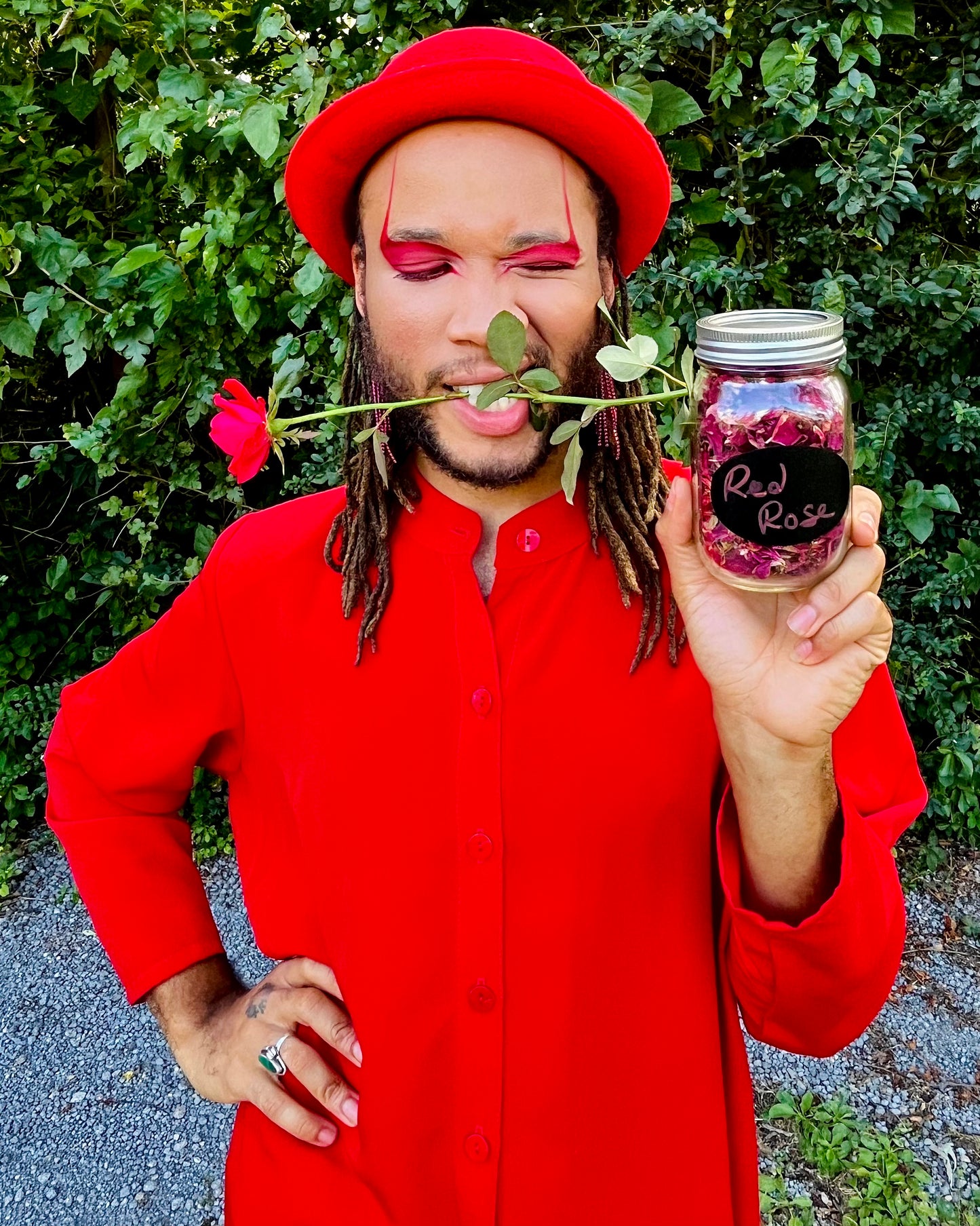 Dried Red Rose Petals